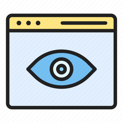 Web visibility, eye, view, browser icon - Download on Iconfinder
