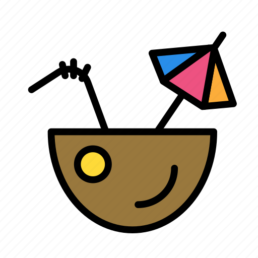 Coconut, drink, relaxation, seasonal, vacation icon - Download on Iconfinder