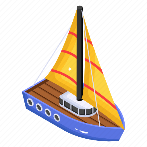Yacht, sailboat, vessel, boat, sail icon - Download on Iconfinder