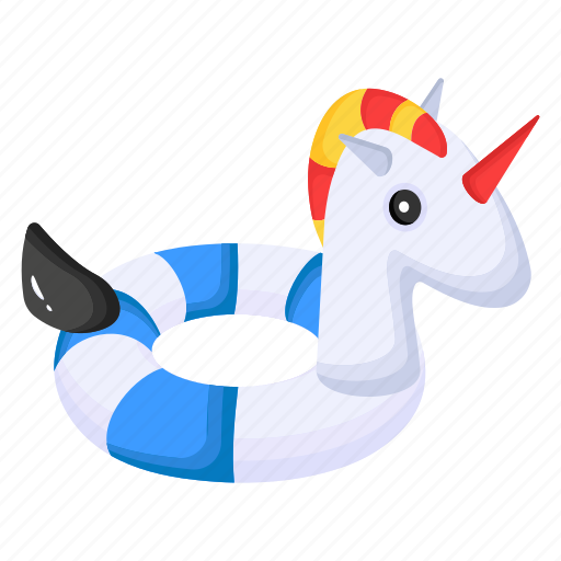 Pool toy, pool unicorn, inisometricable unicorn, pool horse, swim ring icon - Download on Iconfinder