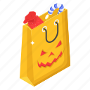halloween shopping, halloween bag, shopping bag, tote, spooky bag