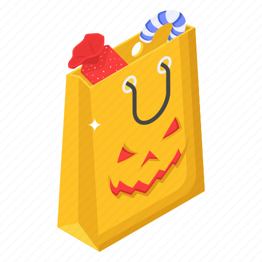 Halloween shopping, halloween bag, shopping bag, tote, spooky bag icon - Download on Iconfinder