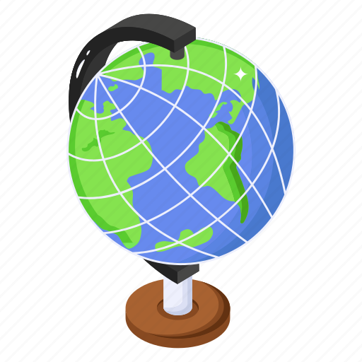 World map, geography, table globe, office globe, educational globe icon - Download on Iconfinder