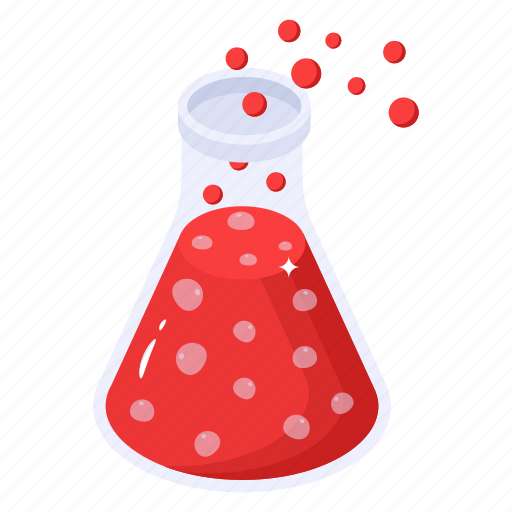 Chemical flask, chemical reaction, lab accessory, conical flask, chemical container icon - Download on Iconfinder
