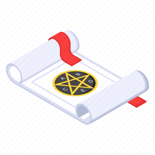 Spell paper, magic paper, witchcraft, pentagram, magic sign icon - Download on Iconfinder