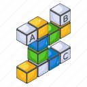 blocks game, alphabet blocks, abc blocks, plaything, game