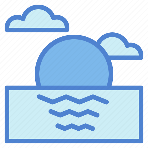 Beach, sea, sunset, weather icon - Download on Iconfinder