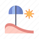 umbrella on beach, sun, summer, protection, security, safety, weather, rain