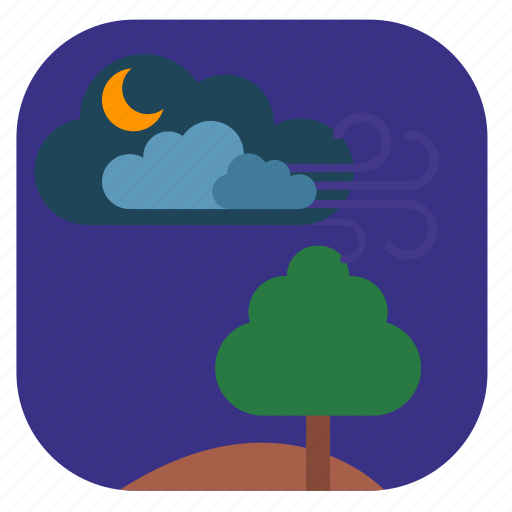 Field, night, spring, tree icon - Download on Iconfinder