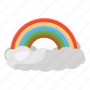 rainbow, weather, color spectrum, cloudy rainbow, natural rainbow