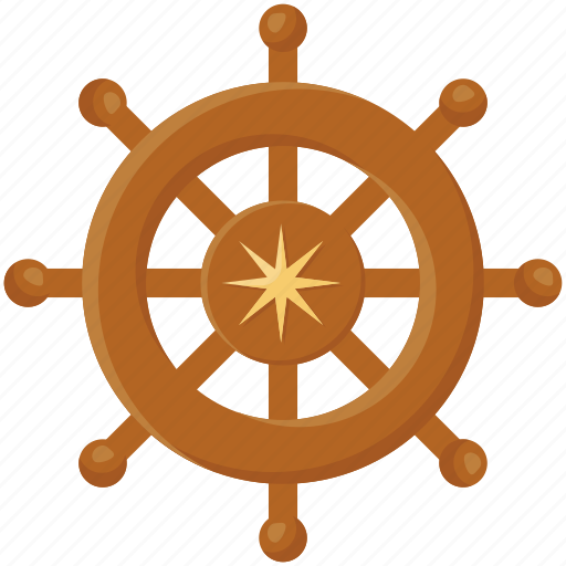Ship, helm, ship helm, ship steering, ship navigation, marine navigator, boat steering icon - Download on Iconfinder