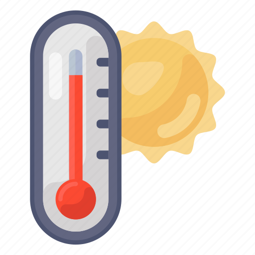 Hot, temperature, hot weather, summer season, hot temperature, summer daytime, high degree icon - Download on Iconfinder