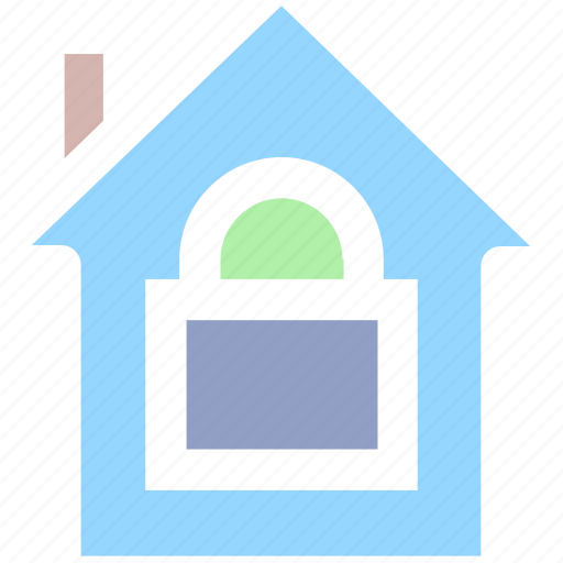 House insurance, house security, lock, locked house, real estate icon - Download on Iconfinder