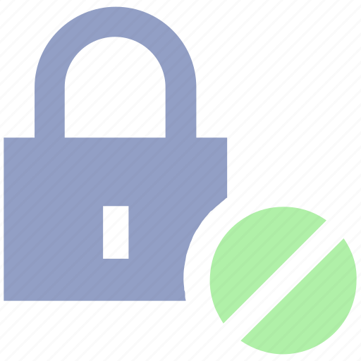 Ban, lock, locked, padlock, security icon - Download on Iconfinder