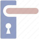 door lock, handle, handle lock, hole, key lock, lock, room lock