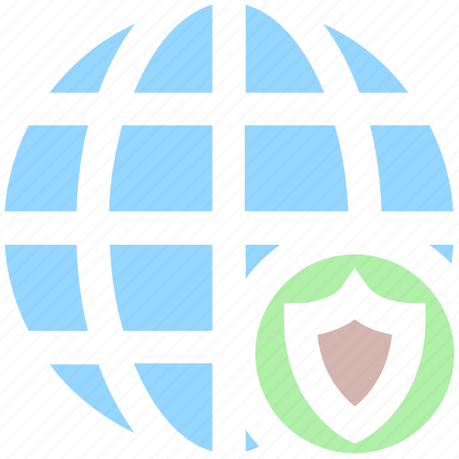 Cyber security, globe protection, protect, security, shield, world globe icon - Download on Iconfinder