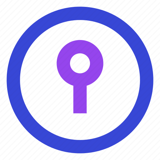 Keyhole circle, key hole, protection, safe, lock, security icon - Download on Iconfinder