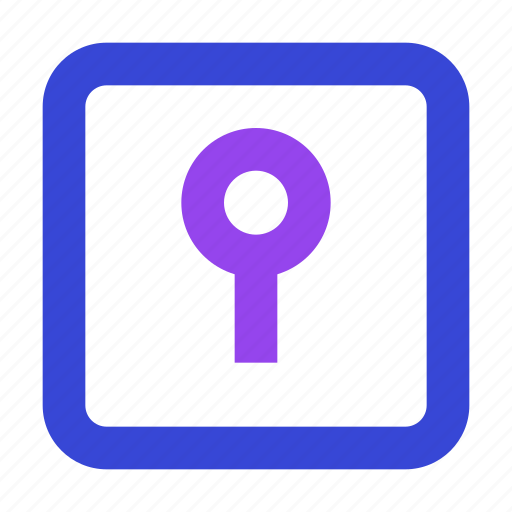 Keyhole, square, security, access, key, protection, entrance icon - Download on Iconfinder