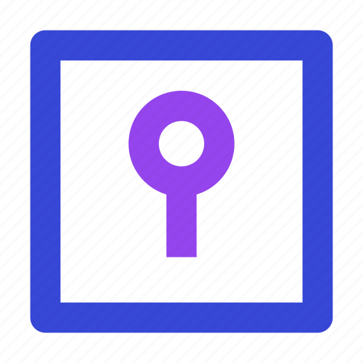 Keyhole, square, full, security, access, key, protection icon - Download on Iconfinder