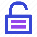 unlock, access, permission, release, open, free