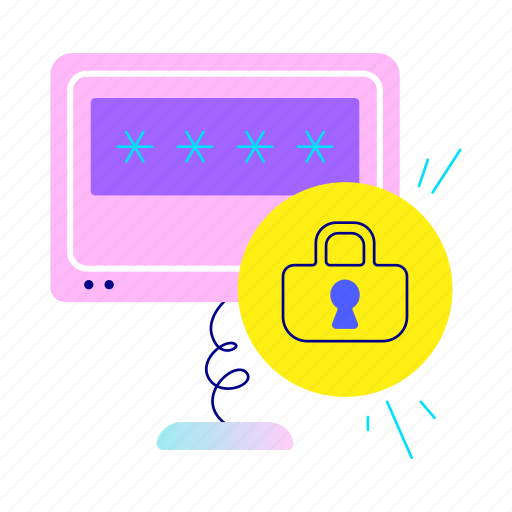 Secure, password, lock, key, padlock, safe, unlock illustration - Download on Iconfinder