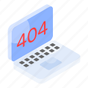 404, error, issue, problem, display, laptop, digits