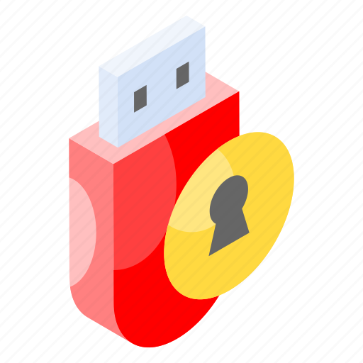 Secure, usb, flash, drive, pen drive, storage, security icon - Download on Iconfinder