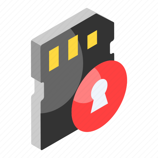Secure, memory, card, storage, data, security, protection icon - Download on Iconfinder
