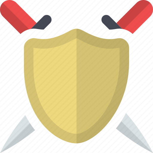 Attack, kingdom, protection, security, shield, swords, safety icon - Download on Iconfinder
