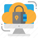 cloud, padlock, secure, security