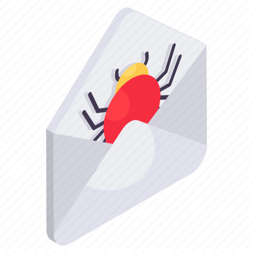 Mail bug, mail virus, malware mail, infected mail, infected letter icon - Download on Iconfinder