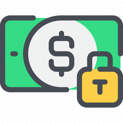 Bank, money, padlock, payment, protection, secure, security icon - Download on Iconfinder