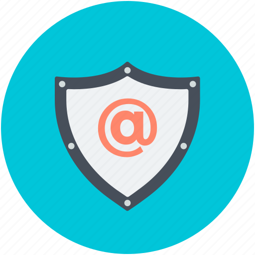 Arroba sign, communication security, email security, security shield, security system icon - Download on Iconfinder
