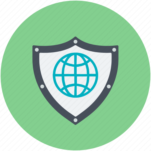 Digital security, globe, internet security, network protection, shield sign icon - Download on Iconfinder