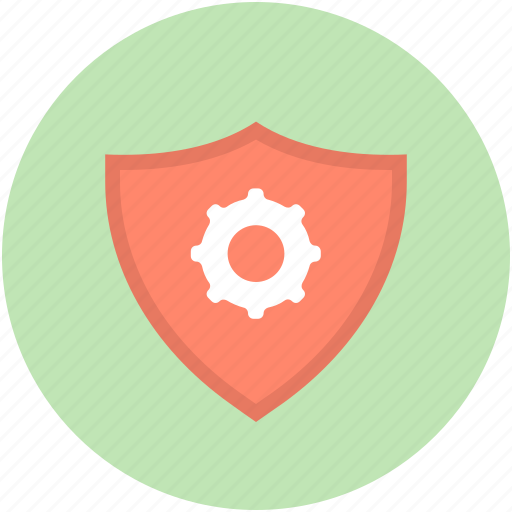 Digital security system, digital system, shield cogs, shield gear, shield with gear icon - Download on Iconfinder