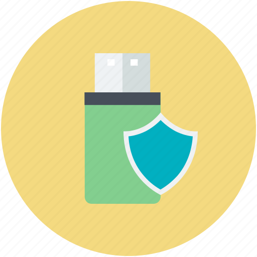 Defence, memory stick, protection, shield, usb protection icon - Download on Iconfinder