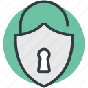 padlock, password, privacy, security, shield shape