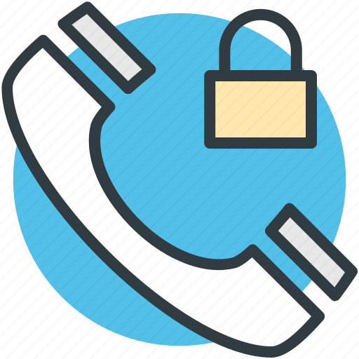 Defense, lock sign, security system, telecommunication, telephone receiver icon - Download on Iconfinder