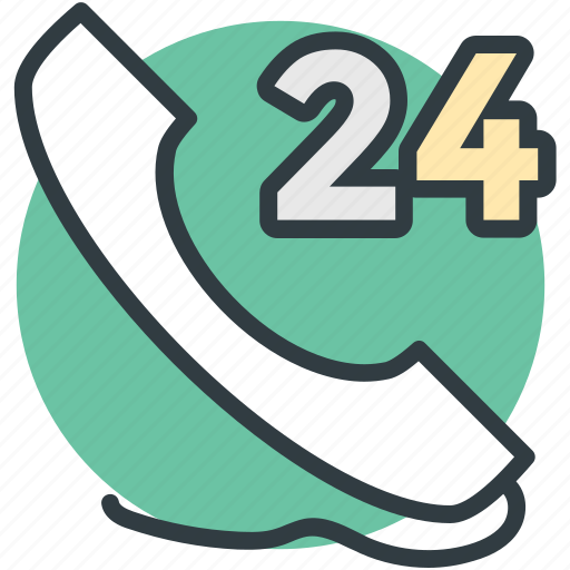 Customer service, customer support, helpline, logistic delivery, twenty four hours icon - Download on Iconfinder