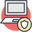 internet security, laptop, pc protection, shield sign, virus control 