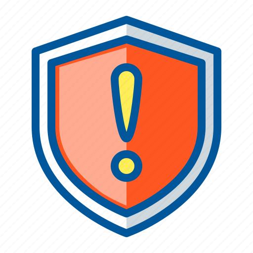Lock, protection, security, shield, warning icon - Download on Iconfinder