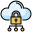 cloud, computing, lock, security, data 