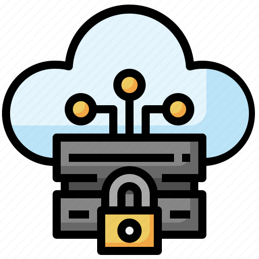 Cloud, server, lock, security, file icon - Download on Iconfinder