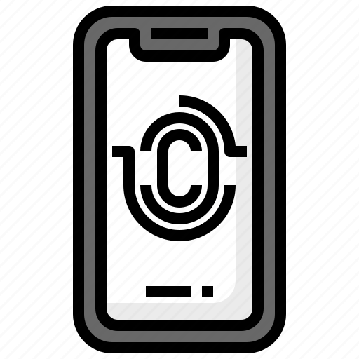 Fingerprint, lock, security, smartphone icon - Download on Iconfinder