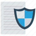 document, protection, security, sheet, shield 