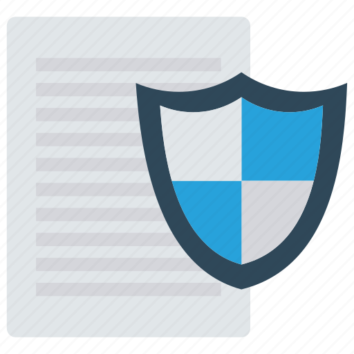 Document, protection, security, sheet, shield icon - Download on Iconfinder