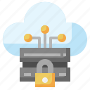 cloud, server, lock, security, file