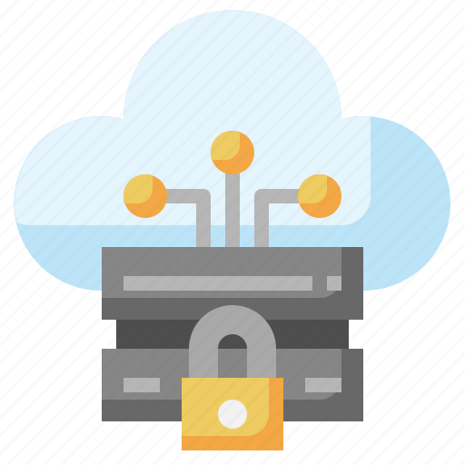 Cloud, server, lock, security, file icon - Download on Iconfinder