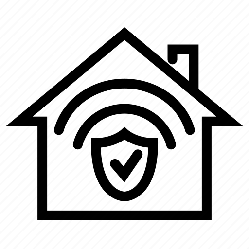 Home security, home, wi-fi, wireless, property, house, wifi icon - Download on Iconfinder