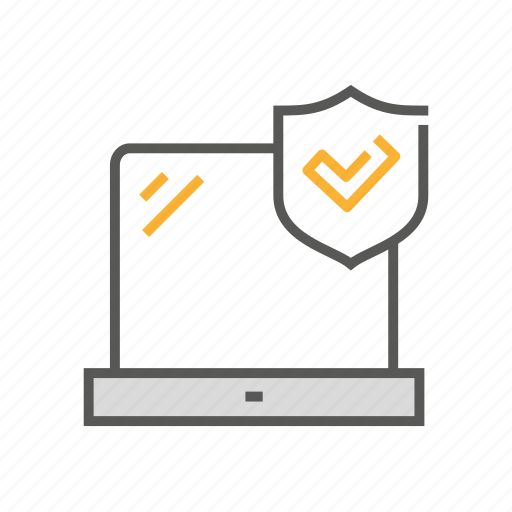 Defense, laptop, privacy, protection, security, shield icon - Download on Iconfinder
